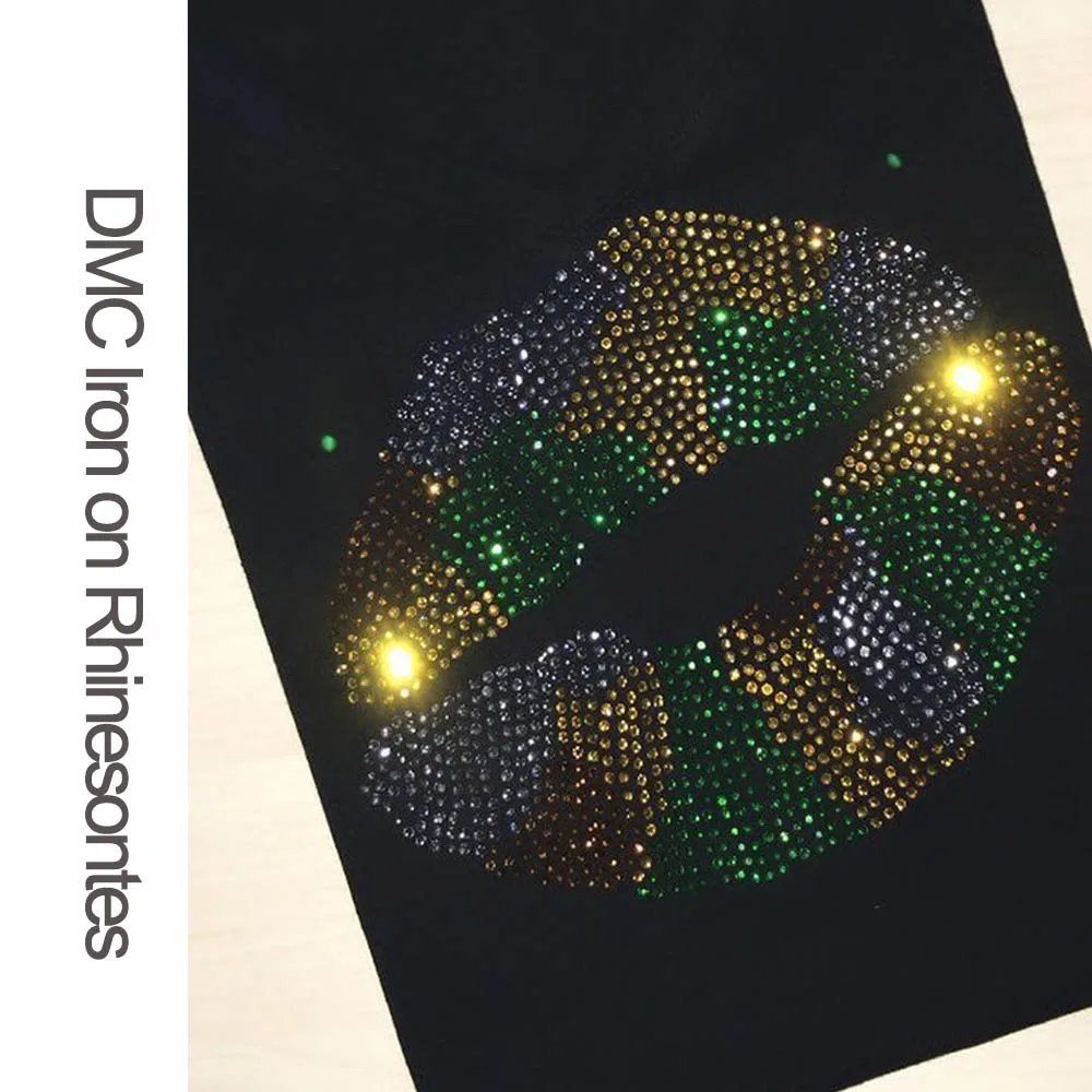 DMC Hotfix Rhinestones SS6 SS10 SS16 SS20 Crystal Glass Glitter Stone With Motif Flatback Rhinestone For Garment Dress Clothing