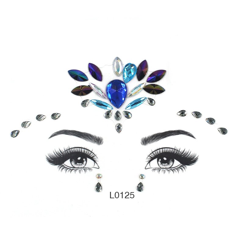 Factory Eye Shadow Decoration New Design Face rhinestone Jewels Hot Sales Body Art Rhinestones Adhesive Stickers