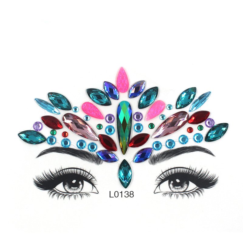 Factory Eye Shadow Decoration New Design Face rhinestone Jewels Hot Sales Body Art Rhinestones Adhesive Stickers