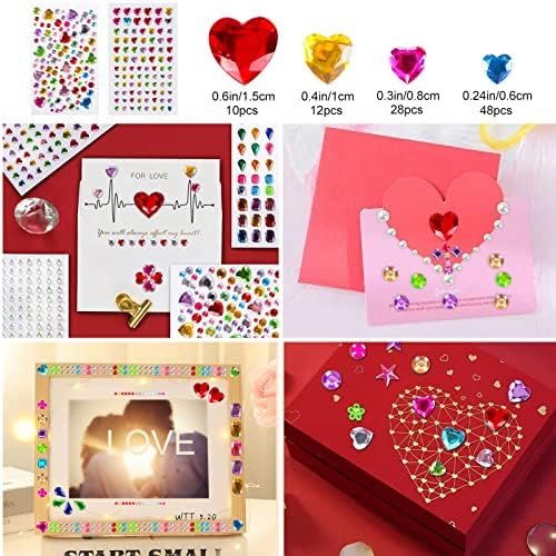 Self Adhesive Rhinestone Acrylic Bling Gem Stickers Jewels Stickers Stick on Gems Rhinestones for Kids