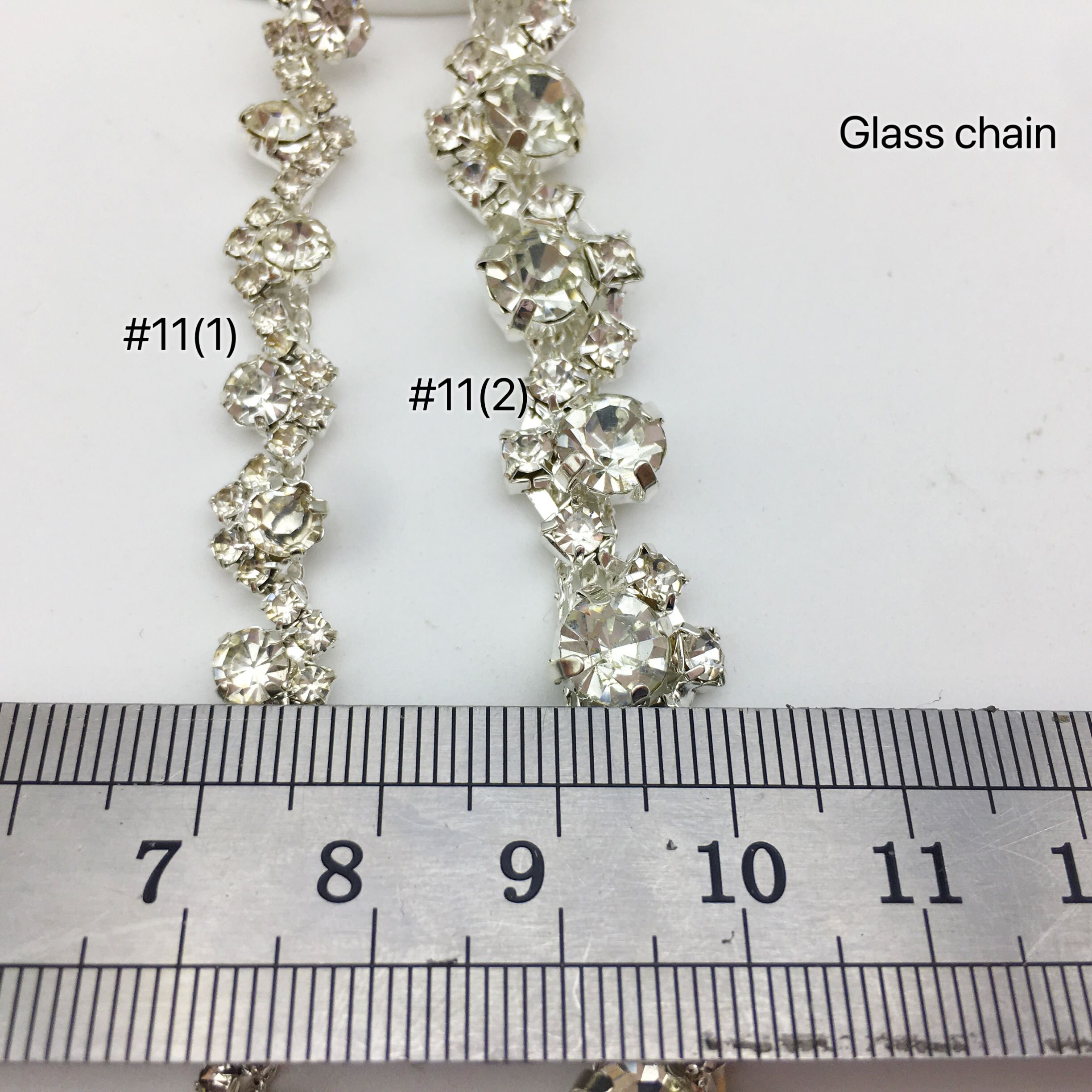 SINRONG Glass diamond decorative rhinestone flower chain, pearl chain for DIY crystal trimmed shoes and dresses