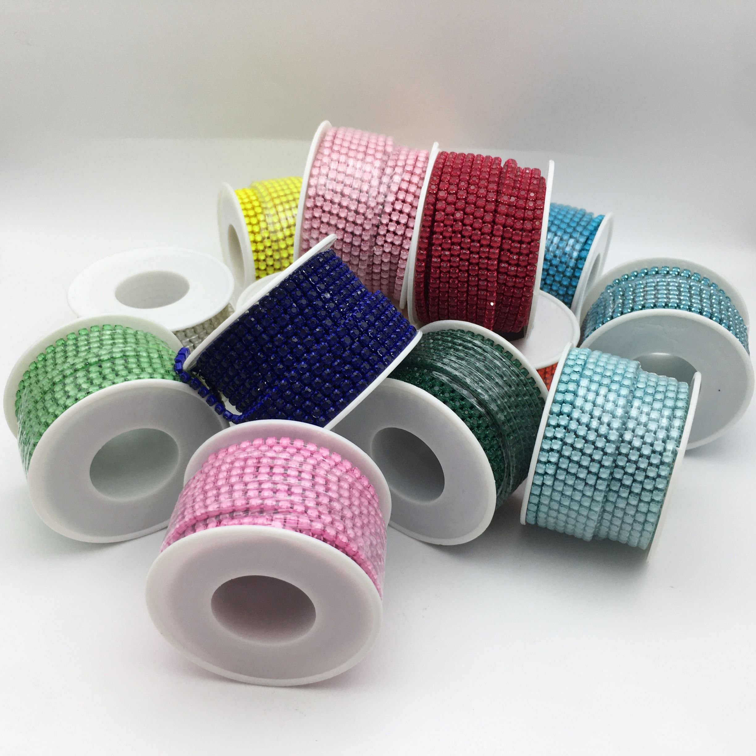 SINONG wholesale crystal chain roll SS12 rhinestone chain cup sewn onto Rhinestone shoe accessories