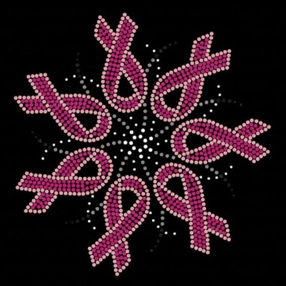 Custom bling crystal motif pink ribbon hot fix iron on patch breast cancer logo pink ribbon rhinestone transfer for clothes DIY
