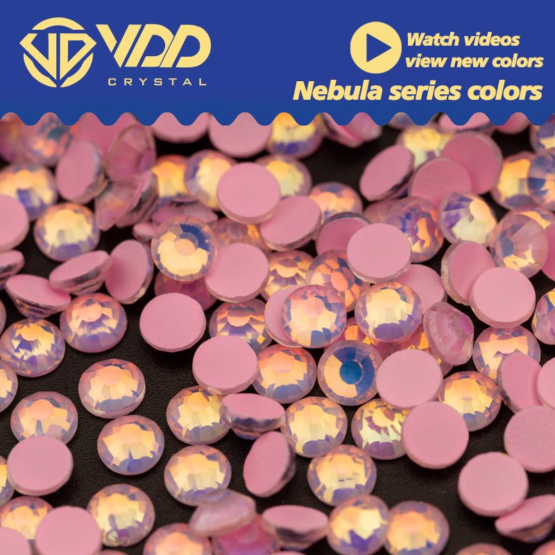 VDD Nebula-Color SS6-SS30 Glass Rhinestones Crystal Flat Back Glitter Strass Stones Nail Art Accessories DIY Crafts Decoration