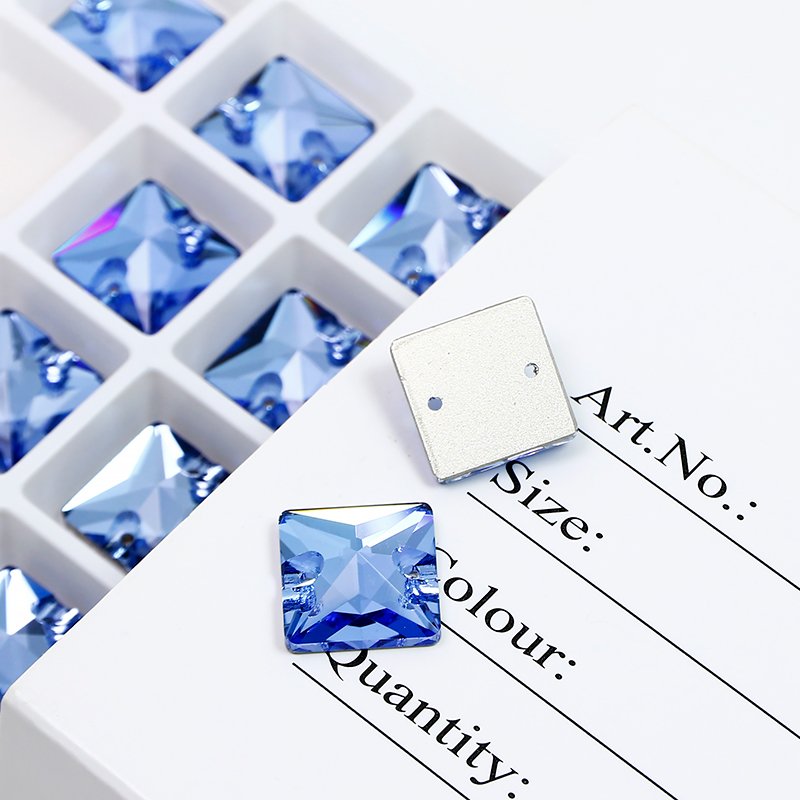 Square shape Sew on crystal Flatback rhinestones wholesale lead-free crystal beads for garment shoes diy sewing Accessories