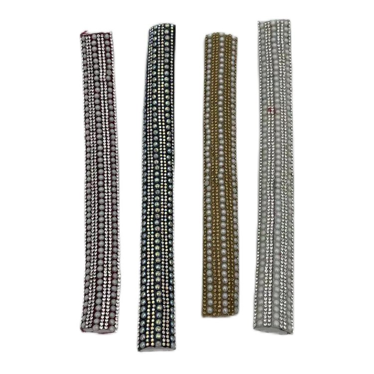 Factory classic custom rhinestone vamp Rhinestone trim with decorative upper shoe material