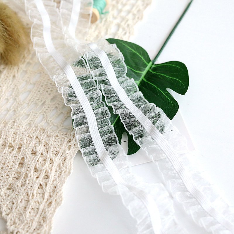 Trim White Cotton Lace Ribbon Trim for Dress Tablecloth Blankets Bottle Box Decoration Embroidery Water Soluble Eyelet Lace