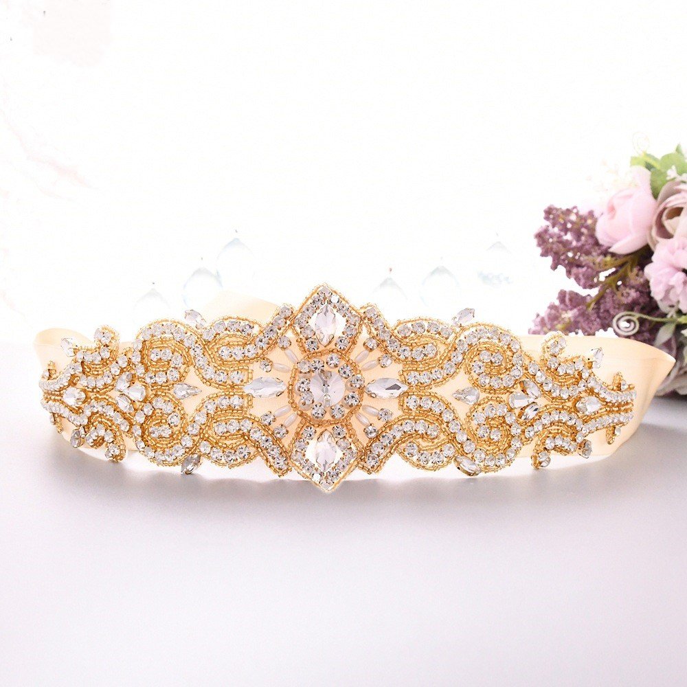 Wholesale New Arrival Crystal stone with rose gold metal base Bridal Wedding baby Dress Rhinestone Appliques