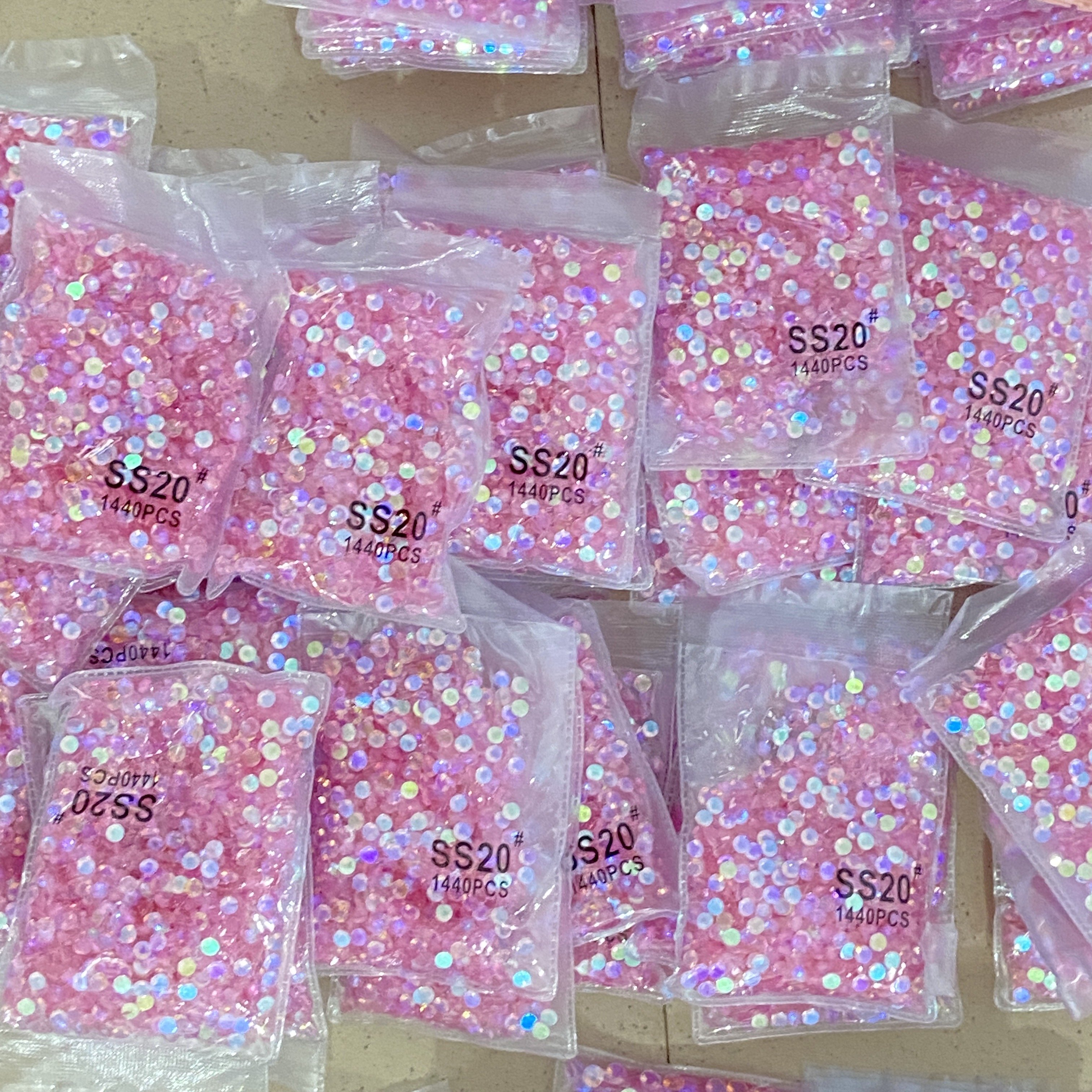 WHATSTONE Preciosa Shiny Nail Art Gemstones SS3 SS4 SS5 1440pcs/bag 100Kinds Color Choose Glass Flatback Rhinestone Decoration