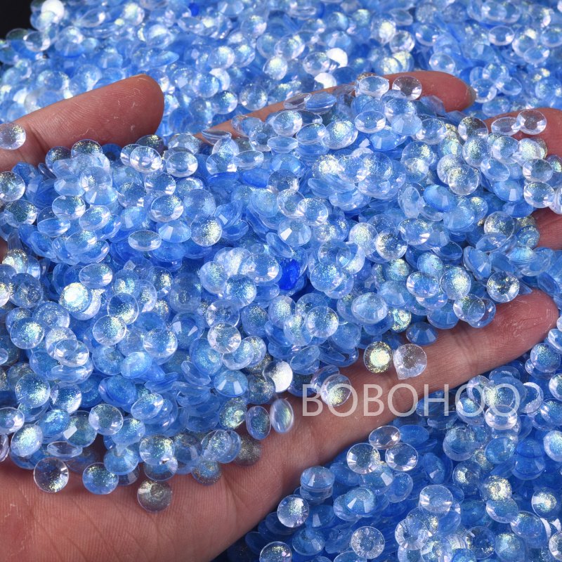 BOBOHOO Galaxy Series Transparent Non-Hotfix Resin Strass Flatback Rhinestones for Bag Crafts