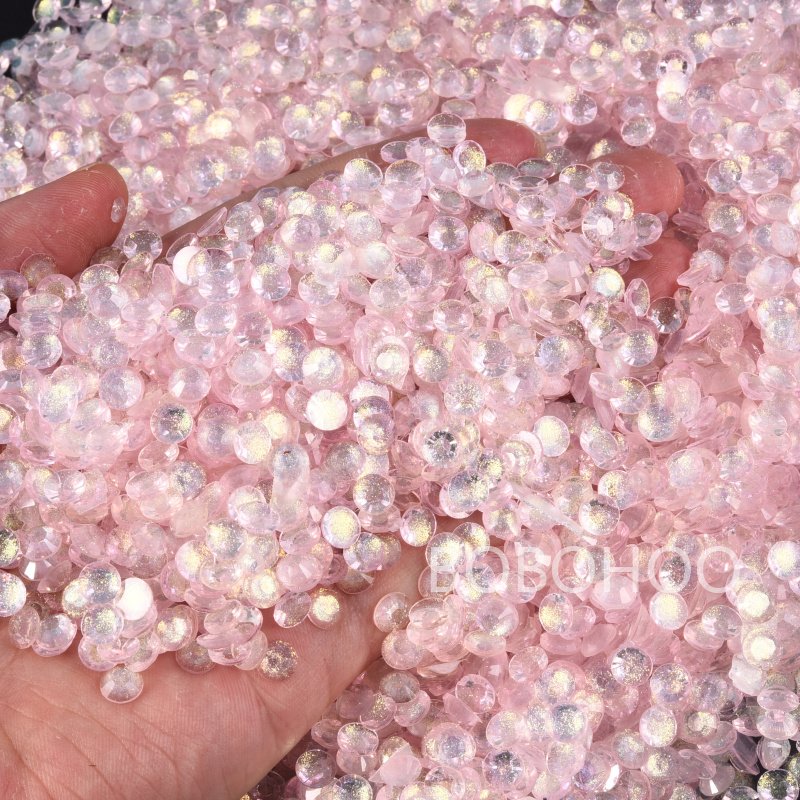 BOBOHOO Galaxy Series Transparent Non-Hotfix Resin Strass Flatback Rhinestones for Bag Crafts
