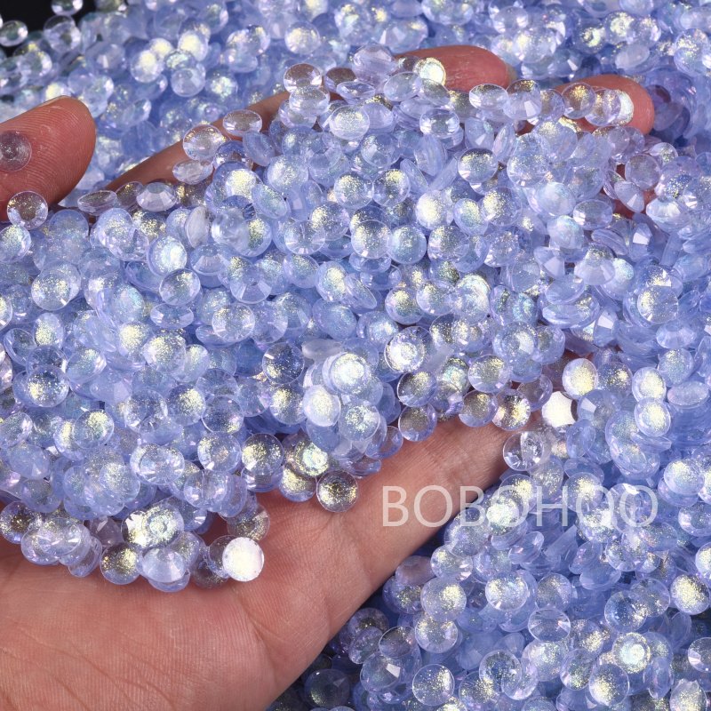 BOBOHOO Galaxy Series Transparent Non-Hotfix Resin Strass Flatback Rhinestones for Bag Crafts