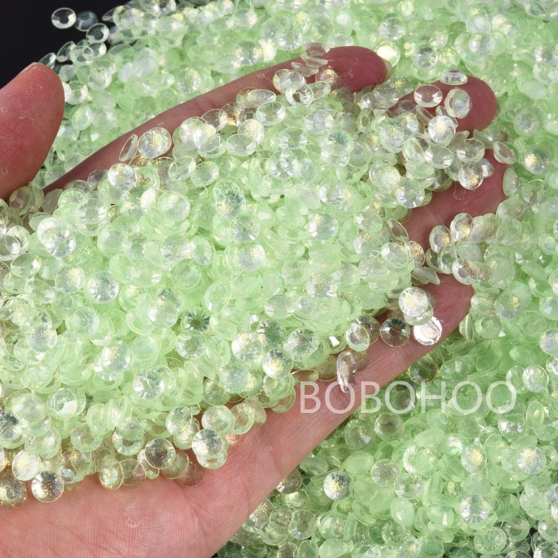 BOBOHOO Galaxy Series Transparent Non-Hotfix Resin Strass Flatback Rhinestones for Bag Crafts