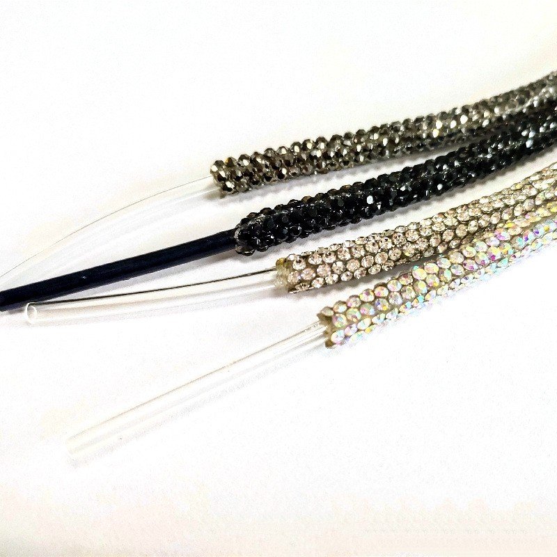 Factory Wholesale Glass Crystals Round Garment Diamond Glitter Rhinestone Wire Hose Rope For Bow Hair Accessories Shoelace