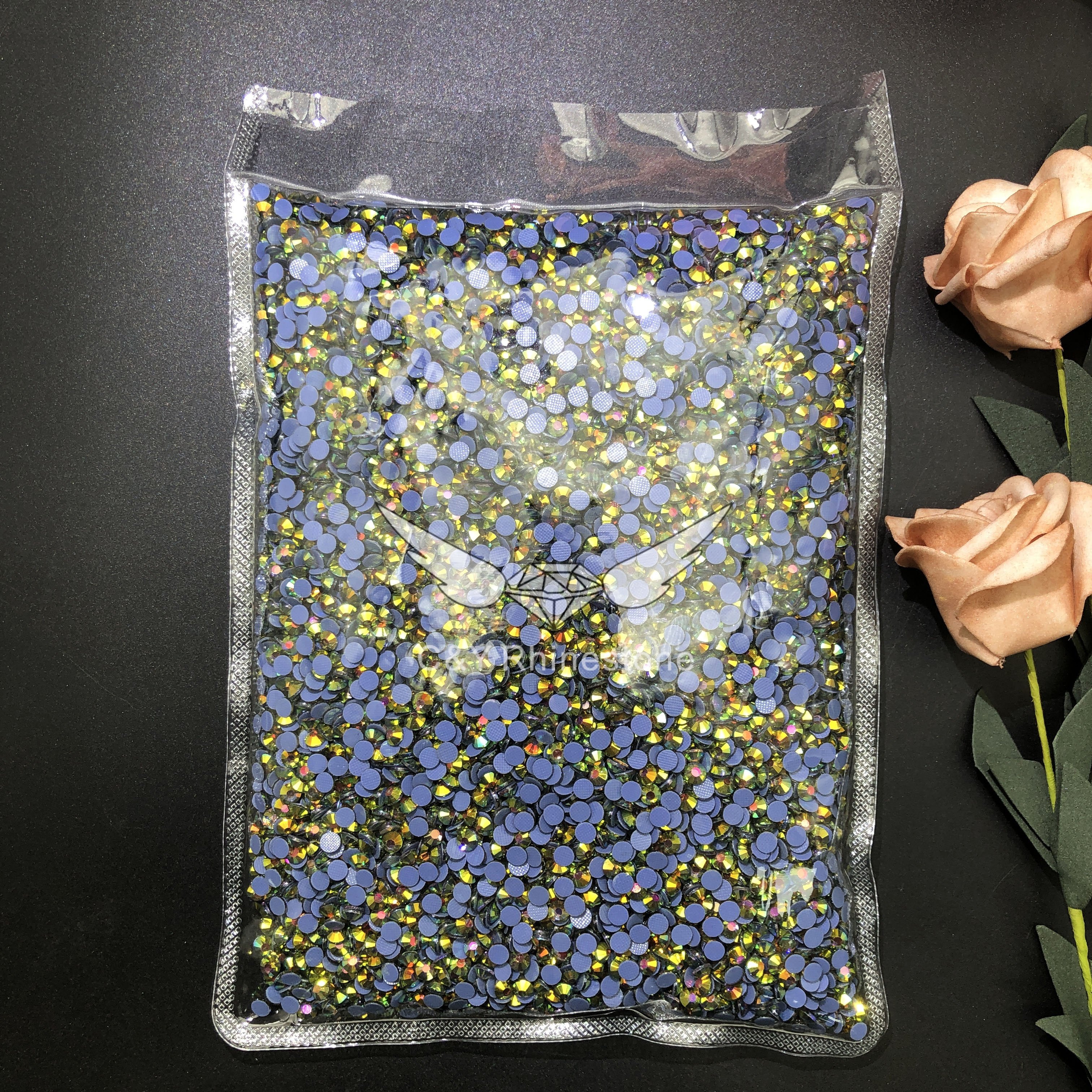 CY N1 Iron On Custom Rhinestone For Clothes Flatback Crystal Rhinestone Fabric Hotfix Rhinestones Bulk