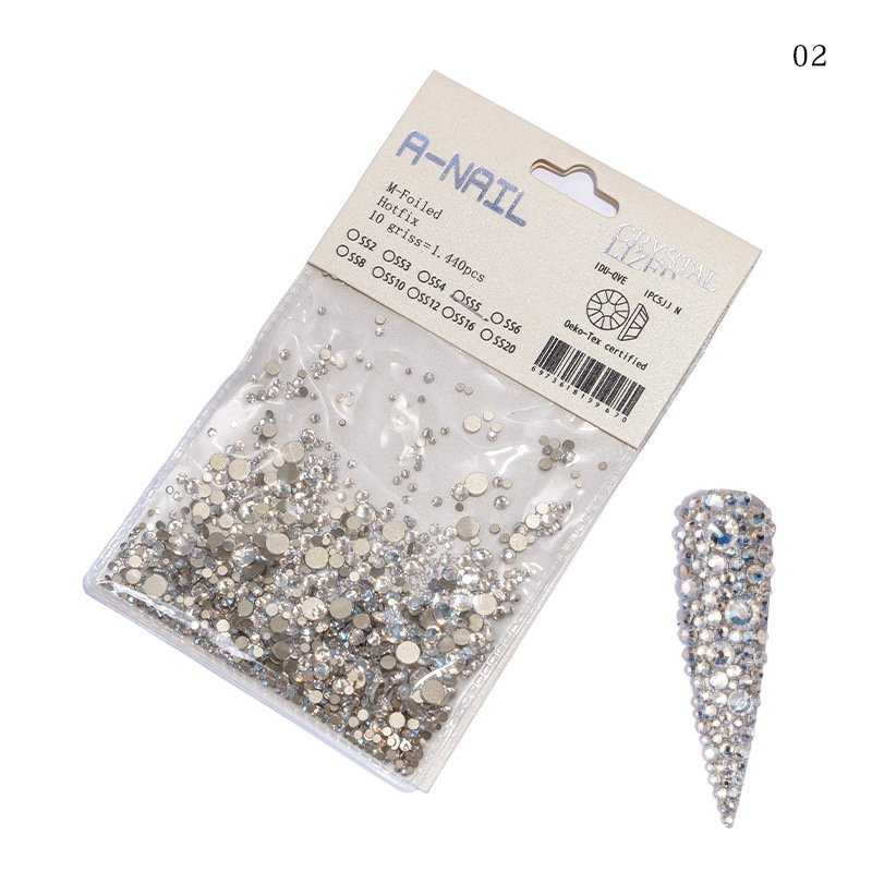 SS3-SS20 Non Hotfix Rhinestones Diamond Crystal With Mix Size Nail Decoration Stone
