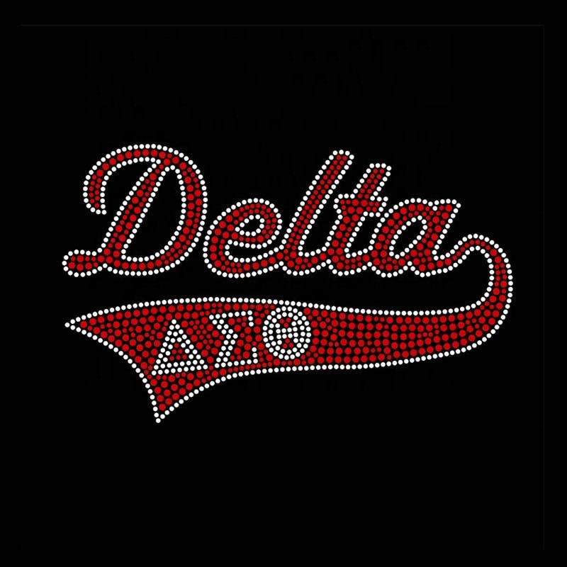 Custom Sports Team 1913 Greek Letter Sorority Rhinestone Transfer Manufacturer Crystal Flatback Heat Transfer Machine 30 Pieces