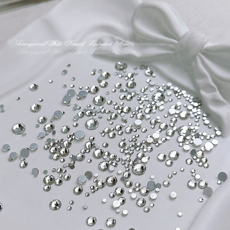 TSZS Hot Sale Bling AB Glass Stones SS3-SS20 1440pcs Glass 3D Rhinestones Clear AB Non Hot Fix Glass Strass Nail Art Decoration