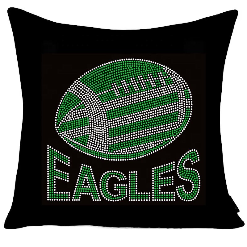 New Custom Rhinestone Transfer Eagle Design BlingNFL Iron On Hotfix Rhinestone Transfer Iron on Design Motif for Adults
