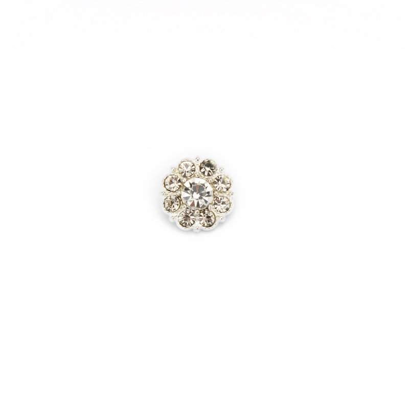 High Quality Rhinestone Metal Shank Button Zinc Alloy Botones for Sewing