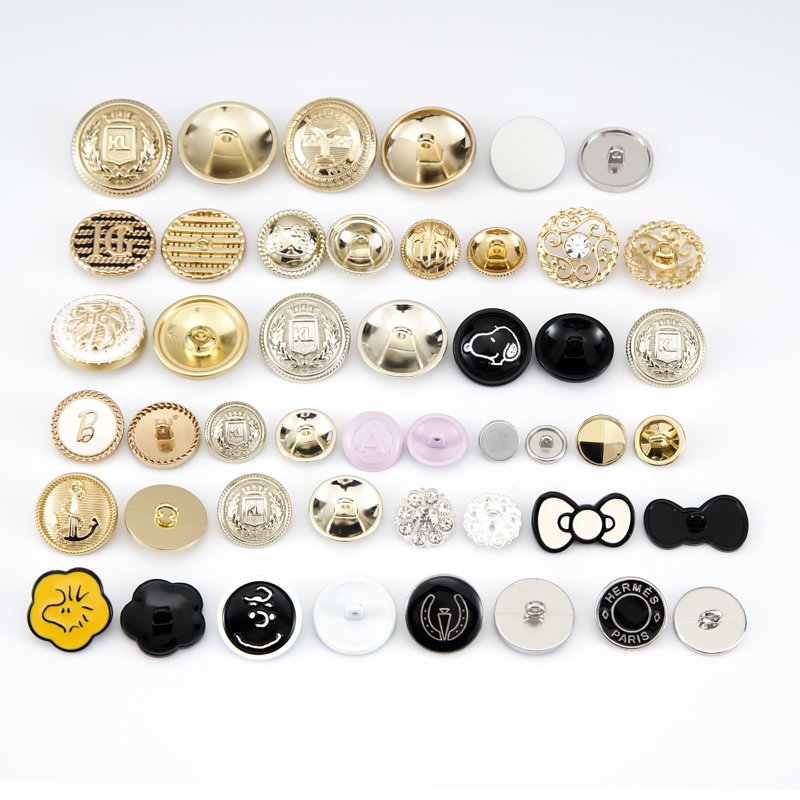 High Quality Rhinestone Metal Shank Button Zinc Alloy Botones for Sewing