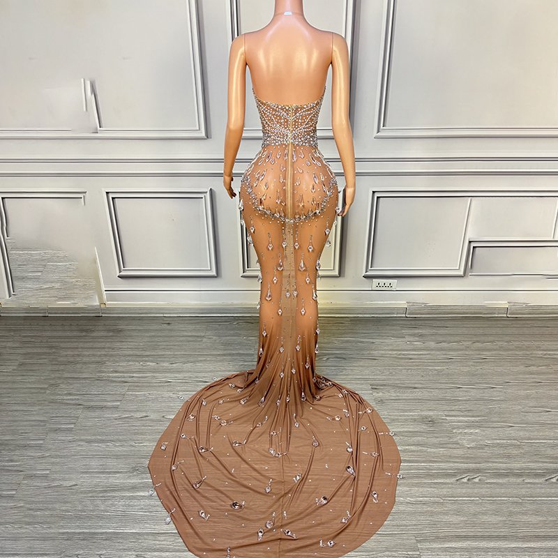 Novance Y4268 Luxury Evening Dress For Women 2024 Party Dresses Women Evening Elegance Ball Gown Crystal Rhinestone For Birthday