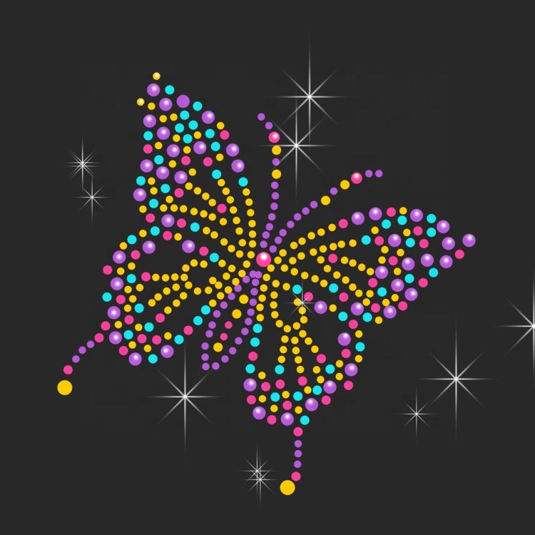 Hot Press Rhine Stone Stickers Supplier Custom DIY Pattern Logo Sheets Heat Transfer Applique Rhinestones for Clothing