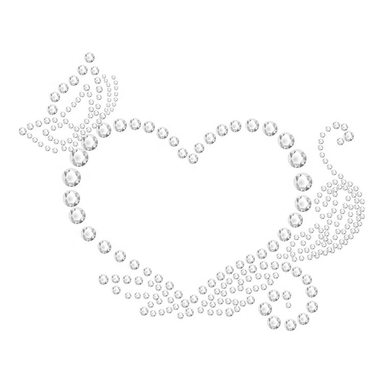 Hot Press Rhine Stone Stickers Supplier Custom DIY Pattern Logo Sheets Heat Transfer Applique Rhinestones for Clothing
