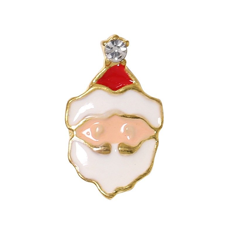 2023 Christmas Metal Crafts Deer Tree Nail Art Decorations 3D Christmas Press On Nails Rhinestones Charms