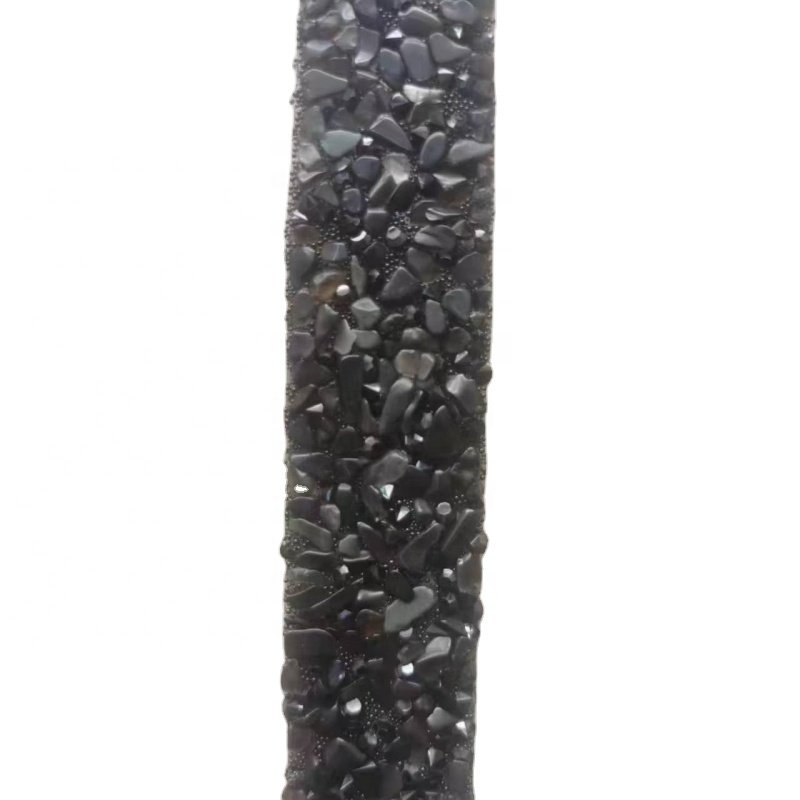 Wholesale New fancy design heat transfer rhinestone tape hot fix tape apparel trimmings for dresses swimwear shoes