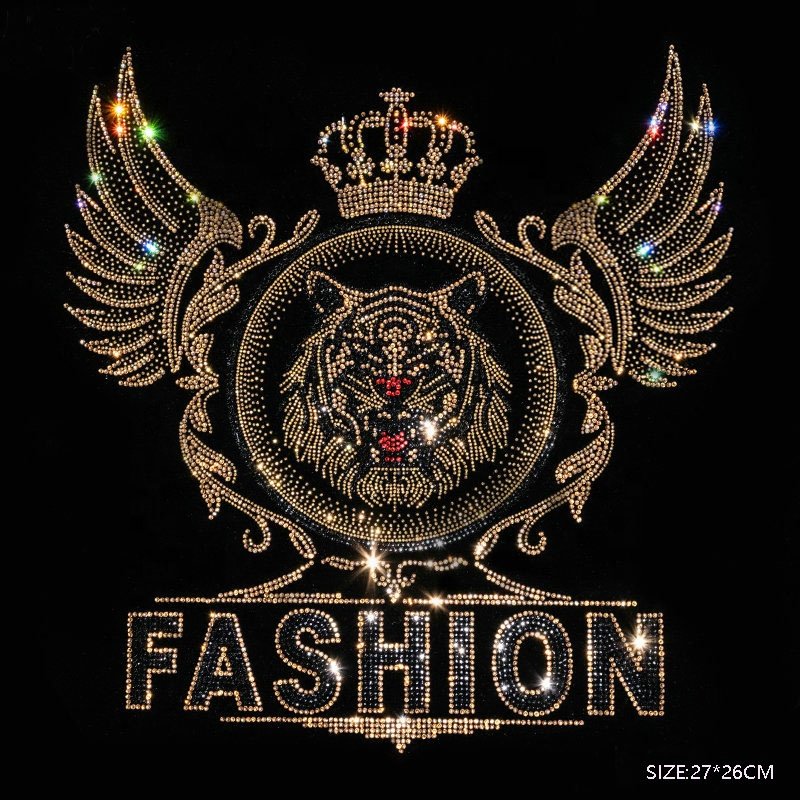 Custom Logo Hot Fix Iron On Custom Rhinestone Transfer Designs Motifs Hotfix Motif Transfer For DIY Shirt Heat Press Design