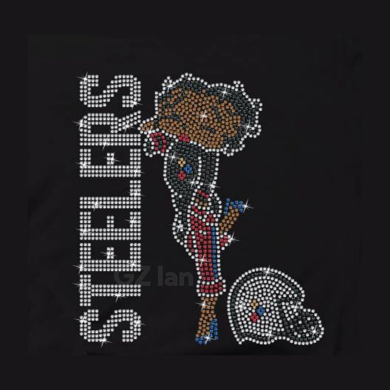 Steelers Custom Rhinestone Transfers Hotfix Sport Team Football Motif Crystal Rhinestone Iron On Transfer