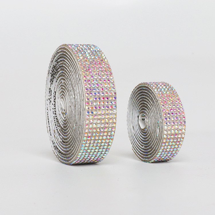 Cheaper Price Hotfix bling Rhinestone Tape Self Adhesive Crystal Rhinestone Diamond Ribbon Trim Sheet For Crafts Decoration