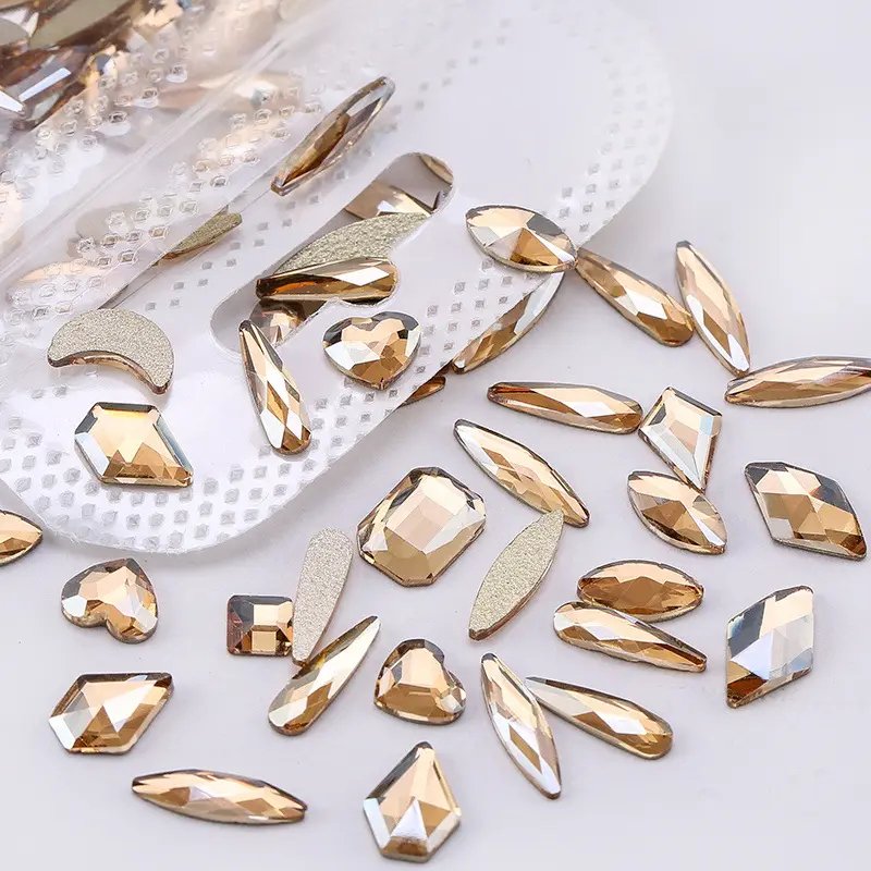Multi Shapes Mix Color Glass Crystal Nail Rhinestone Swarovski Rhinestone Nails Wholesale For Diy Jewelry Nail Rhinestones