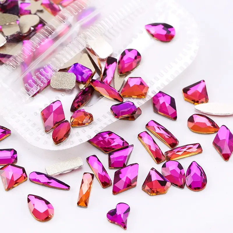 Multi Shapes Mix Color Glass Crystal Nail Rhinestone Swarovski Rhinestone Nails Wholesale For Diy Jewelry Nail Rhinestones