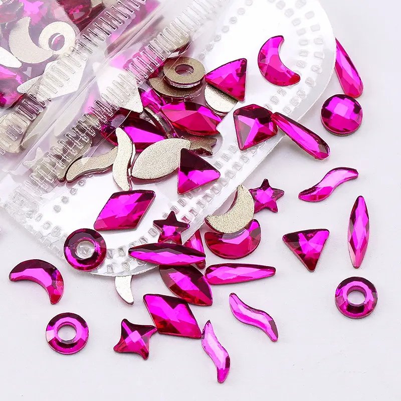 Multi Shapes Mix Color Glass Crystal Nail Rhinestone Swarovski Rhinestone Nails Wholesale For Diy Jewelry Nail Rhinestones
