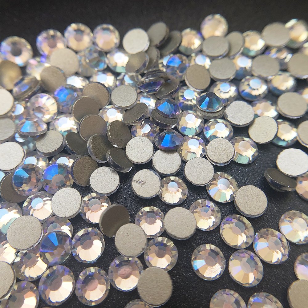 Wholesale high quality nail decoration glass rhinestone bulk flat back non hot fix