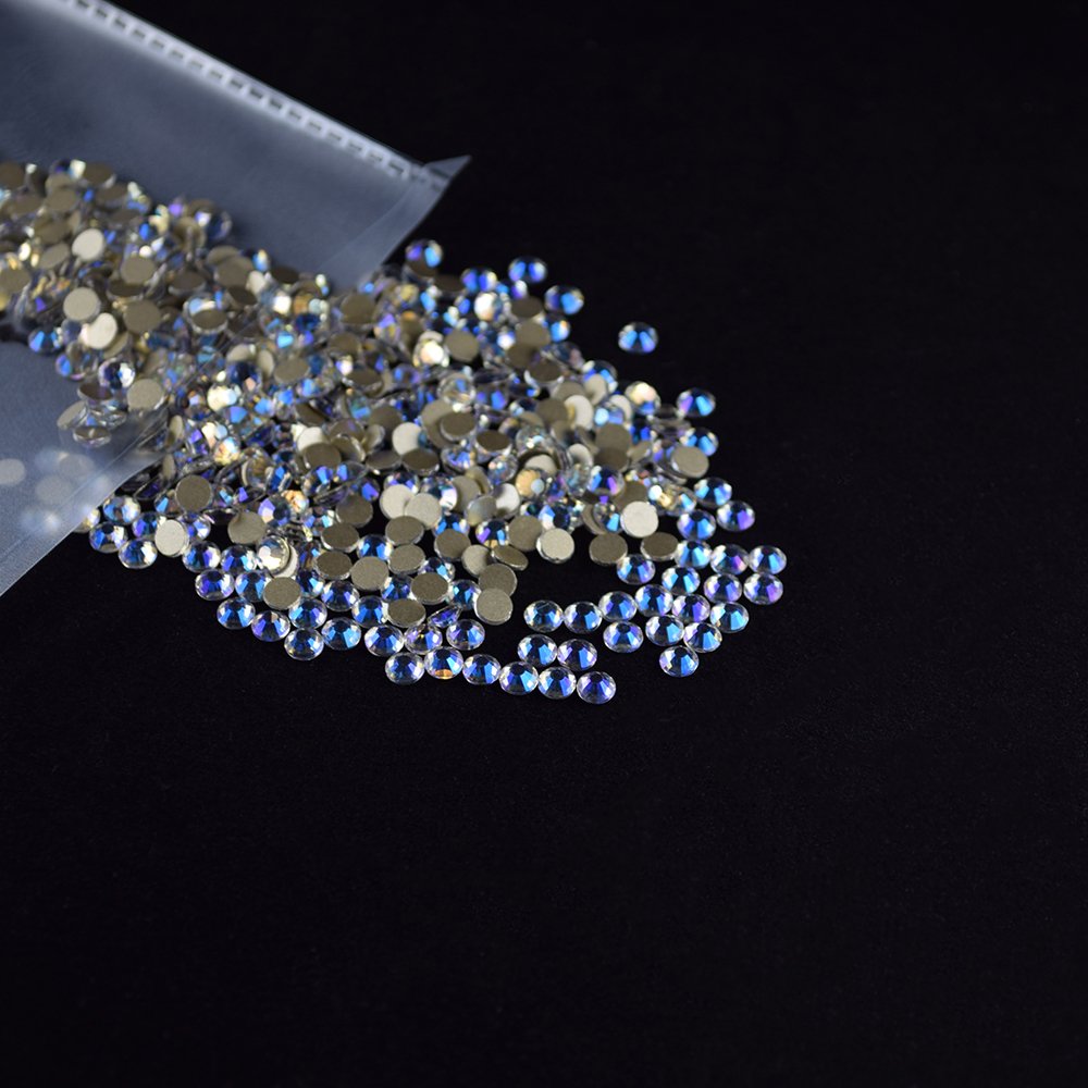 Wholesale high quality nail decoration glass rhinestone bulk flat back non hot fix