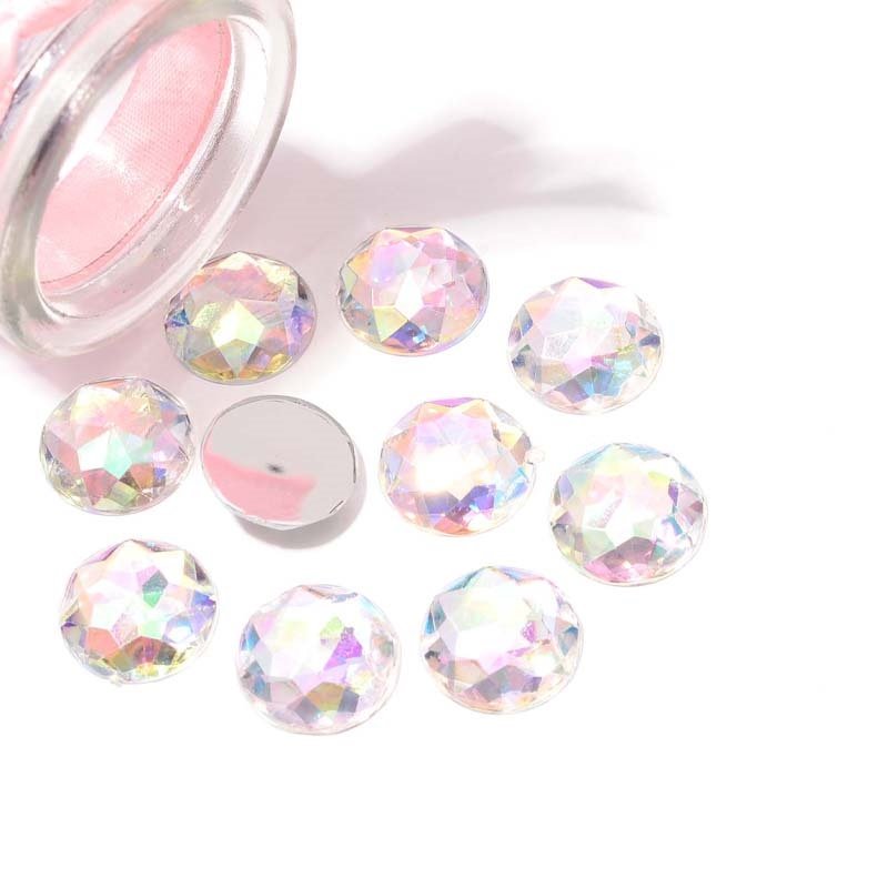 round flat back chamfer face 8MM 10MM 12MM 14MM 16MM 18MM 20MM 22MM 25MM 30MM acrylic rhinestone beads