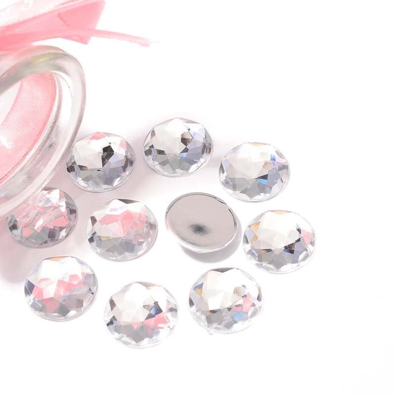 round flat back chamfer face 8MM 10MM 12MM 14MM 16MM 18MM 20MM 22MM 25MM 30MM acrylic rhinestone beads