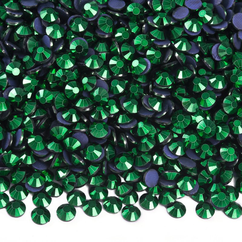 OLeeya German Glue Glass Hot Fix Bulk Gemstones Colorful Iron On Bling Rhinestone For Bikini Appliques