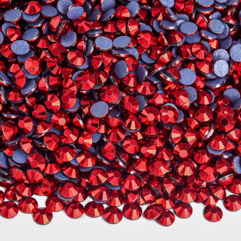 OLeeya German Glue Glass Hot Fix Bulk Gemstones Colorful Iron On Bling Rhinestone For Bikini Appliques