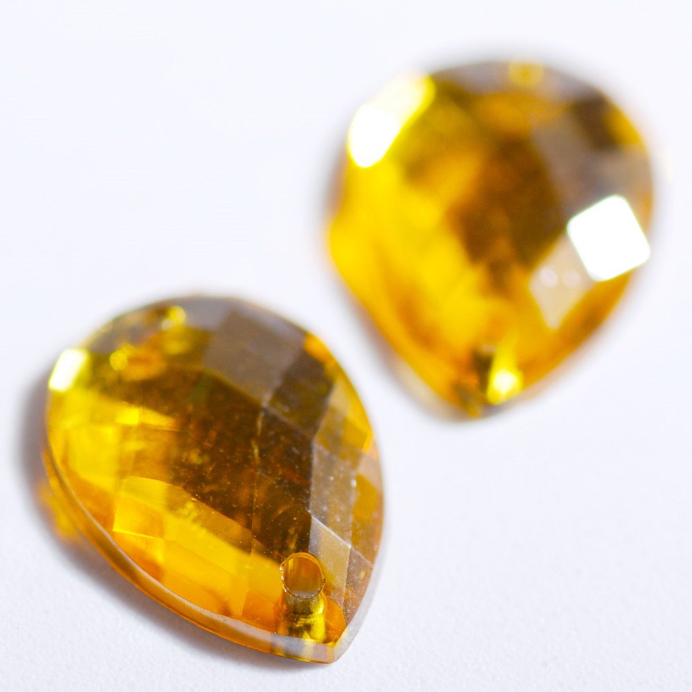 Two Hole Hand Sewing Rhinestones Crystal Sew-on Dress Stone Teardrop Shape Flatback Jewellery Acrylic Wholesale 8x13mm ACRYL