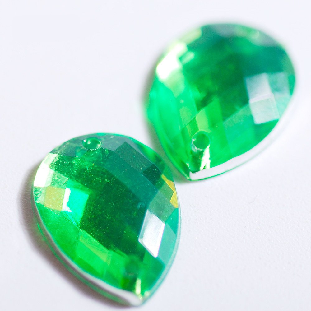 Two Hole Hand Sewing Rhinestones Crystal Sew-on Dress Stone Teardrop Shape Flatback Jewellery Acrylic Wholesale 8x13mm ACRYL