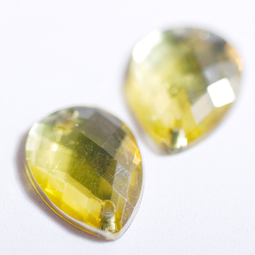 Two Hole Hand Sewing Rhinestones Crystal Sew-on Dress Stone Teardrop Shape Flatback Jewellery Acrylic Wholesale 8x13mm ACRYL