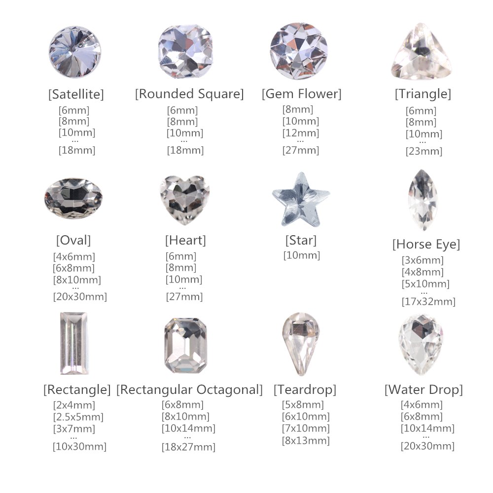 Stone Strass Heart Colorful Pointback Glass Rhinestone Brilliant Crystal 6mm-27mm Heart Shape Rhinestones 8mm Dress Material