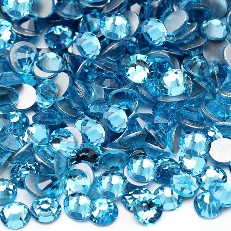 Flatback Crystal glass Flat Bottomed Diamond Circular Nail stickers ss3 to ss50 Non Hotfix Rhinestones For Clothing Bags Shoes