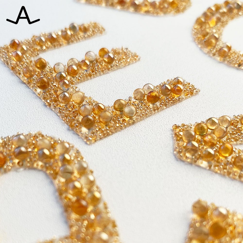 Crystal galuchat alphabet A-Z rhinestone hotfix transfer for garment shoes DIY