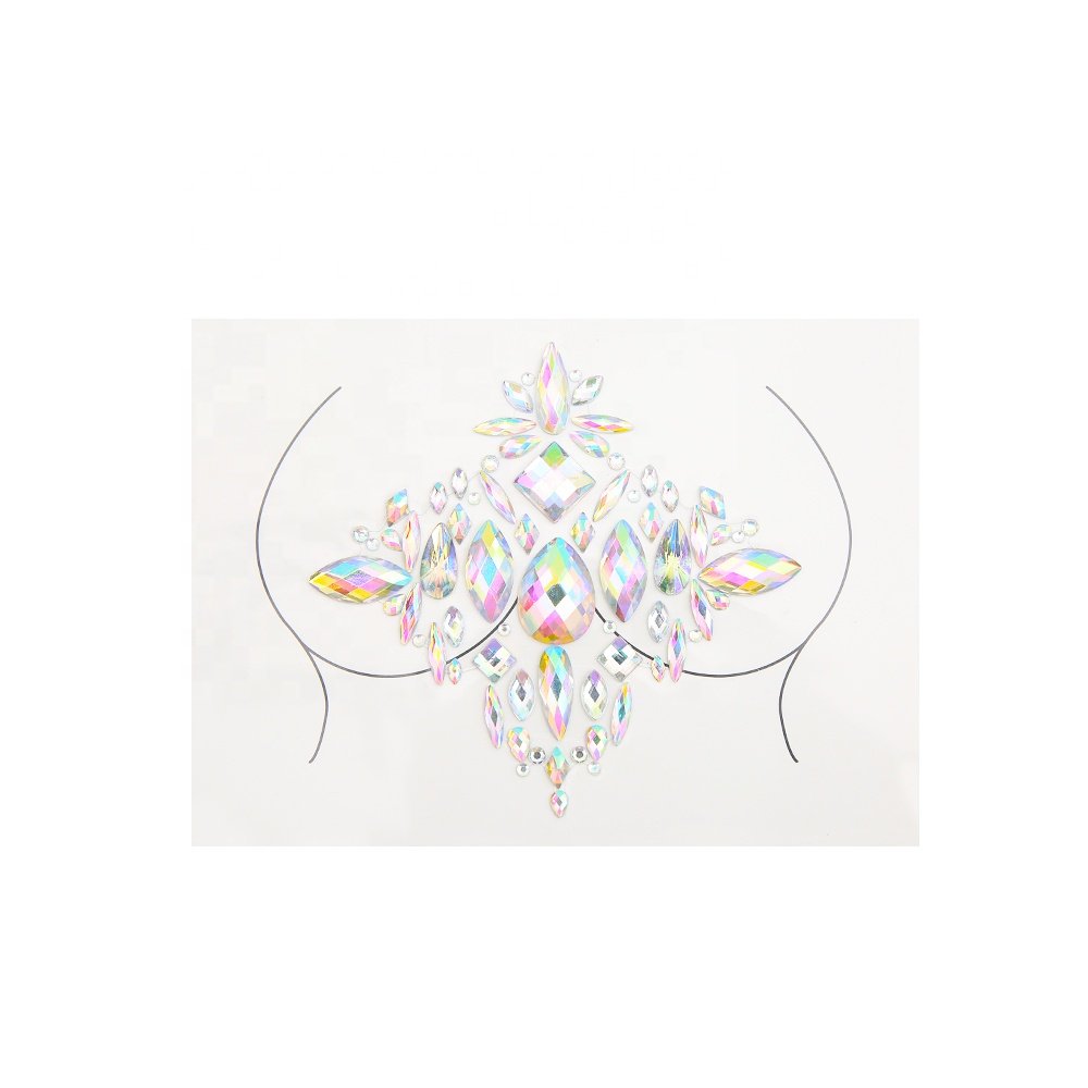 Rhinestone Eyeliner Face Jewelry Stickers Self Adhesive Custom Face Gem Tattoo Jewels for Festival