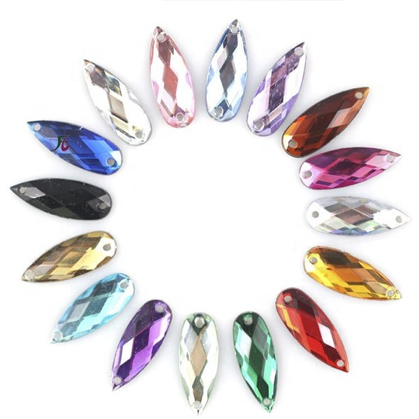 tear drop shape glass beads